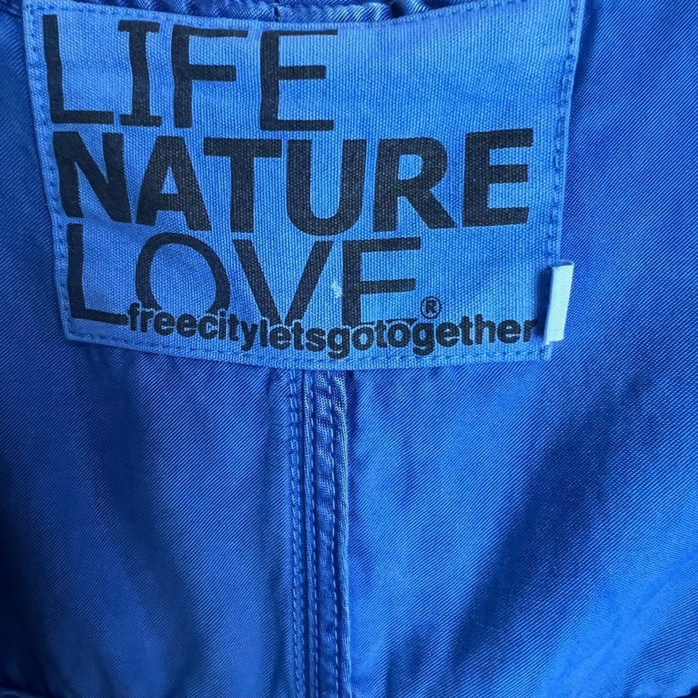 FreeCity Satin Glass Kimono Jacket in Blue Electric - Picture 3 of 5